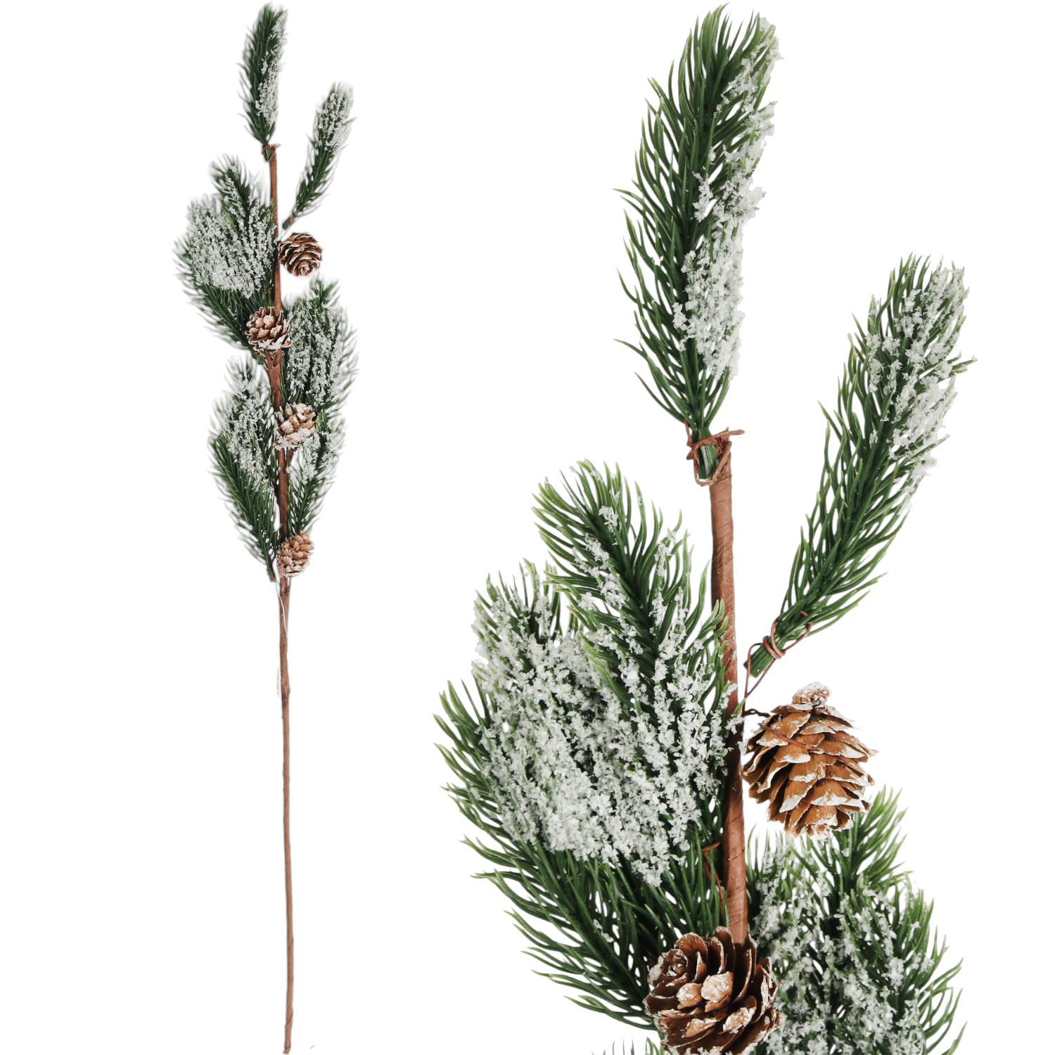 TYF-1567-2 GAŁĄZKA OZDOBNA ŚWIĘTA STROIK BOŻE NARODZENIE GAŁĄZKI SZTUCZNE SZYSZKI 62 CM - obrazek 1