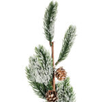 GAŁĄZKA OZDOBNA ŚWIĘTA STROIK BOŻE NARODZENIE GAŁĄZKI SZTUCZNE SZYSZKI 62 CM - obrazek 3
