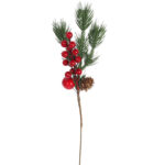 GAŁĄZKA OZDOBNA ŚWIĘTA STROIK BOŻE NARODZENIE GAŁĄZKI SZTUCZNE JARZĘBINA 35 CM - obrazek 2