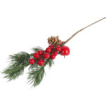 GAŁĄZKA OZDOBNA ŚWIĘTA STROIK BOŻE NARODZENIE GAŁĄZKI SZTUCZNE JARZĘBINA 35 CM - obrazek 3