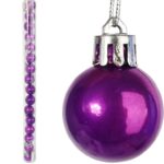 Zestaw 16 bombek plastikowych  w  tubie 3 cm fioletowe