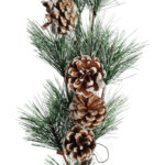 GAŁĄZKA OZDOBNA ŚWIĘTA STROIK BOŻE NARODZENIE GAŁĄZKI SZTUCZNE SZYSZKI 72 CM - obrazek 3