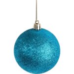 Komplet 12 bombek plastikowych mix w kolorze turkusowym - obrazek 2