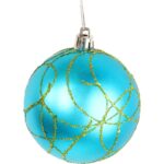 Komplet 12 bombek plastikowych mix w kolorze turkusowym - obrazek 3