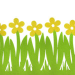 Serweta filcowa wiosenna zielono żółta 41×30 cm - obrazek 2