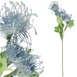 PROTEA gałązka 3 kwiatów dodatek kolor Niebieski