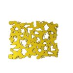 Prostokątna filcowa serweta w kolorze żółtym