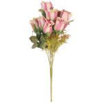 BUKIET 9 RÓŻ 42 CM KOLOR RÓŻOWY - obrazek 2