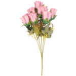 BUKIET 9 RÓŻ 42 CM KOLOR JASNO RÓŻOWY - obrazek 2