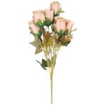 BUKIET 9 RÓŻ 42 CM KOLOR ŁOSOSIOWY - obrazek 2