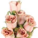 BUKIET 9 RÓŻ 42 CM KOLOR ŁOSOSIOWY - obrazek 3