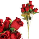BUKIET 9 RÓŻ 42 CM KOLOR CZERWONY