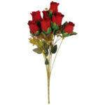 BUKIET 9 RÓŻ 42 CM KOLOR CZERWONY - obrazek 2