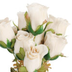 BUKIET 9 RÓŻ 42 CM KOLOR BIAŁY - obrazek 3