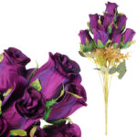 BUKIET 9 RÓŻ 42 CM KOLOR FIOLETOWY