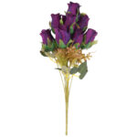 BUKIET 9 RÓŻ 42 CM KOLOR FIOLETOWY - obrazek 2