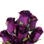 BUKIET 9 RÓŻ 42 CM KOLOR FIOLETOWY - obrazek 3