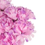 Jasno-różowy Bukiet Sztucznych Chryzantem w Kompozycji z Trawką – Dekoracja na Wszystkich Świętych - obrazek 3