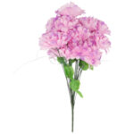 Jasno-różowy Bukiet Sztucznych Chryzantem w Kompozycji z Trawką – Dekoracja na Wszystkich Świętych - obrazek 2