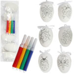 6 x JAJKO DO MALOWANIA ZDOBIENIA JAJKA WIELKANOCNE + MAZAKI