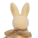 ZAJĄCZEK ZAJĄC FLOKOWANY KRÓLIK WIELKANOCNY ZE WSTĄŻKĄ 15 CM - obrazek 2