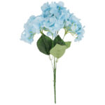 BUKIET 5 HORTENSJI sztuczne kwiaty do wazonu KOMPOZYCJA niebieska 48 cm - obrazek 2