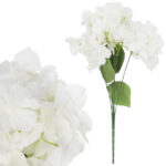 BUKIET 5 HORTENSJI sztuczne kwiaty do wazonu KOMPOZYCJA biała 48 cm
