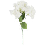 BUKIET 5 HORTENSJI sztuczne kwiaty do wazonu KOMPOZYCJA biała 48 cm - obrazek 2