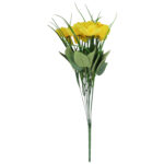 BUKIET 10 ŻONKILI sztuczne kwiaty do wazonu KOMPOZYCJA żółta 50 cm - obrazek 2