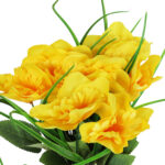 BUKIET 10 ŻONKILI sztuczne kwiaty do wazonu KOMPOZYCJA żółta 50 cm - obrazek 3