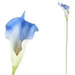 KALIA CALLA SILIKON GAŁĄZKA SZTUCZNA niebieska 67 cm