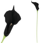 KALIA CALLA SILIKON GAŁĄZKA SZTUCZNA czarna 67 cm