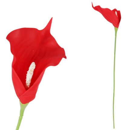 KALIA CALLA SILIKON GAŁĄZKA SZTUCZNA czerwona 67 cm