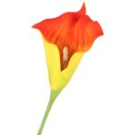 KALIA CALLA SILIKON GAŁĄZKA SZTUCZNA  pomarańczowo-żółta 67 cm - obrazek 3