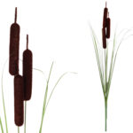 Trawa DEKORACYJNA Tatarak PAŁKA WODNA SZTUCZNA TRZCINA FEJKA BRĄZOWA