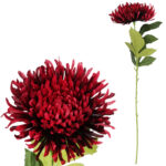 CHRYZANTEMA KWIAT SZTUCZNY do wazonu ciemno czerwona 64 cm