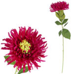 CHRYZANTEMA KWIAT SZTUCZNY do wazonu bordowo-zielona 64 cm