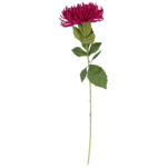 CHRYZANTEMA KWIAT SZTUCZNY do wazonu bordowo-zielona 64 cm - obrazek 2