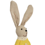 Zając siedzący Ozdoba Wielkanocna Figurka w żółtej sukience 30 cm - obrazek 3