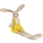 Zając siedzący Ozdoba Wielkanocna Figurka w żółtych spodniach 30 cm