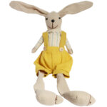 Zając siedzący Ozdoba Wielkanocna Figurka w żółtych spodniach 30 cm - obrazek 2