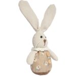 Zając STOJĄCY lniany Ozdoba Wielkanocna Figurka 20 cm DZ - obrazek 2