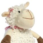 Baranek siedzący Ozdoba Wielkanocna Figurka pluszowa 50 cm biała - obrazek 2