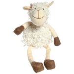 Baranek siedzący Ozdoba Wielkanocna Figurka pluszowa 50 cm biała - obrazek 3