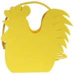 Torebka na prezent upominek wielkanocna filcowa KOGUT żółty - obrazek 3