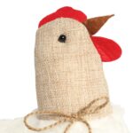 KURA OZDOBA Z MATERIAŁU KURA FOLKLOR WIELKANOC BIAŁA - obrazek 2