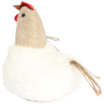 KURA OZDOBA Z MATERIAŁU KURA FOLKLOR WIELKANOC BIAŁA - obrazek 3