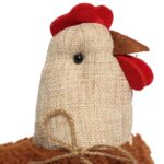 KURA OZDOBA Z MATERIAŁU KURA FOLKLOR WIELKANOC BRĄZOWA - obrazek 2