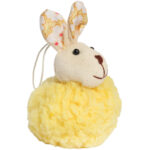 Zając pluszowy zawieszka Ozdoba Wielkanocna Figurka 11 cm żółta - obrazek 2