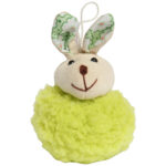 Zając pluszowy zawieszka Ozdoba Wielkanocna Figurka 11 cm zielona
